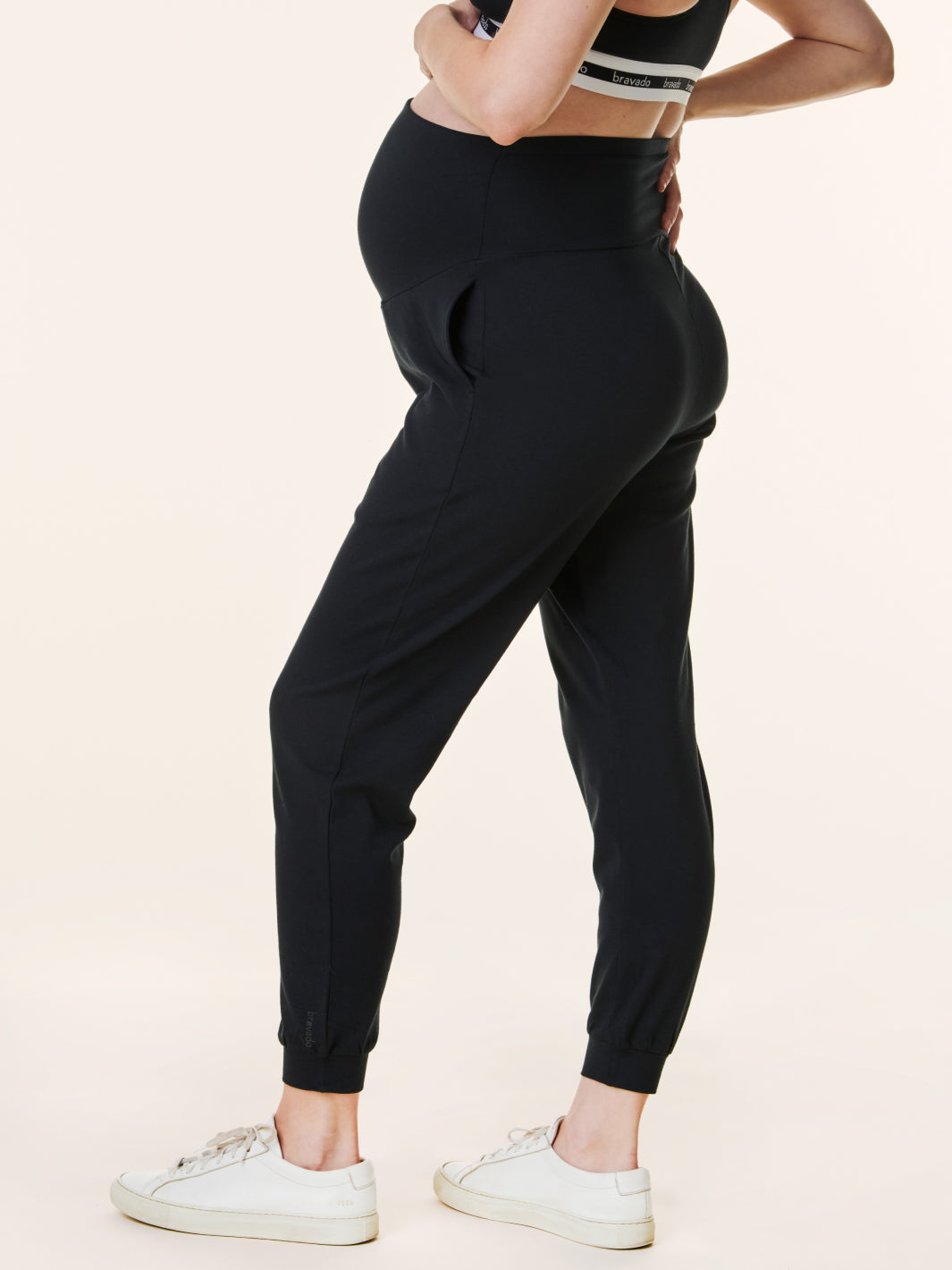 Leggings Depot Women's Maternity Pants Over The Belly Pregnancy Joggers  Casual Lounge Pants (Black, Small) at  Women's Clothing store