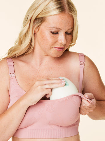 Blooming Marvellous Maternity Bra 34D Breast Feeding Nursing Pink & Cream  Ex