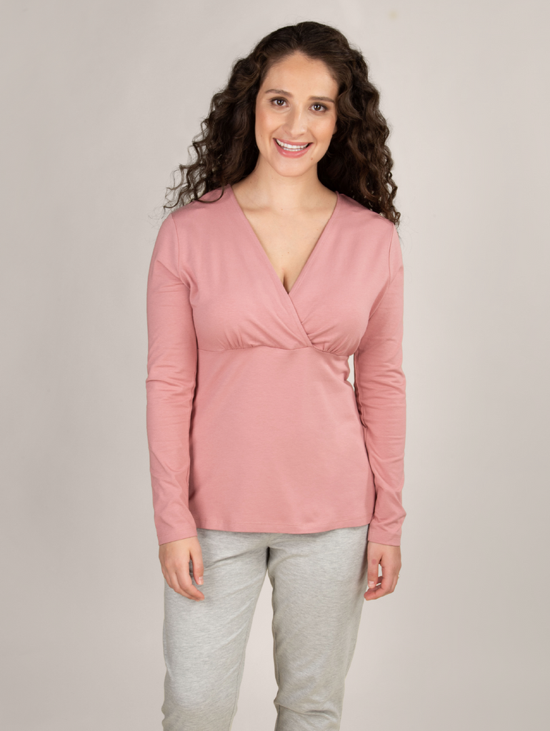 Bravado Designs V-neck Maternity & Nursing Bra, Chalk Pink, Large : Target